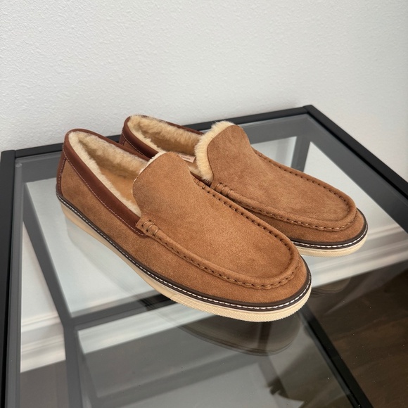 JOHNSTON & MURPHY Men’s McGuffey Shearling Slip on Shoe/Slippers. Size 10 NWOB - Picture 1 of 14